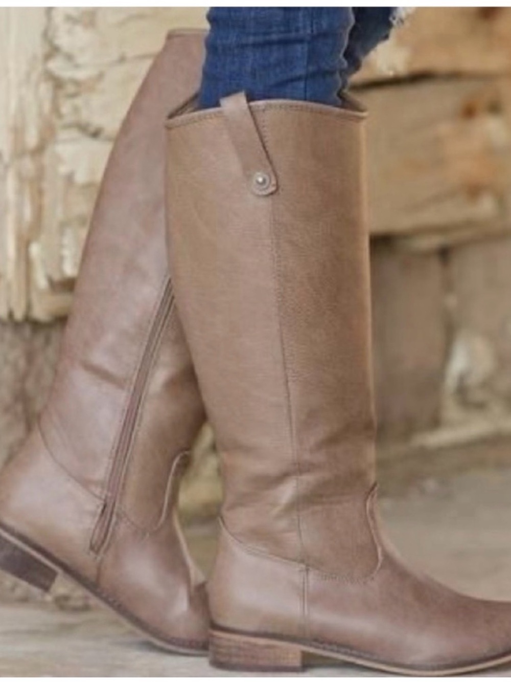 Breckelles Tall Riding Boots in Taupe Brown size 8.5